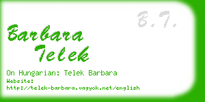 barbara telek business card